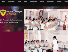 Tablet Screenshot of bharatcollegeofnursing.com